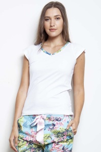 Caribe Flora Cotton Mix-Match Shortie PJ Set